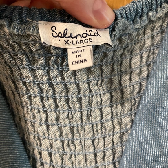 Splendid Tie-front Denim Jumpsuit - Picture 15 of 16